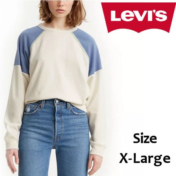 Levi's Colorblock Crewneck Sweatshirt Size X-Large - Picture 1 of 12